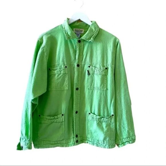 2 for $30 Honey Komb Vintage Kelly Lime Green Perma Shrunk Ezze Wear Cotton S/P - Picture 1 of 12